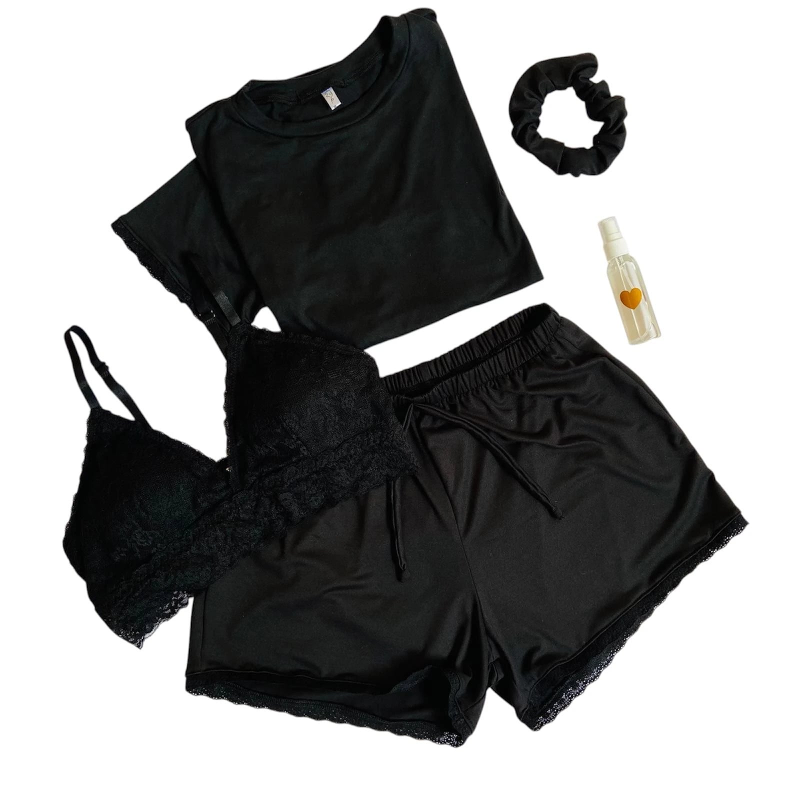 Pijama TOTAL BLACK Short + Reme + Top