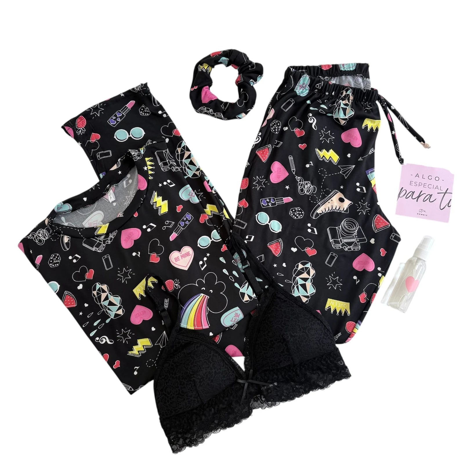 Pijama RAINBOW Pantalón + Reme + Top